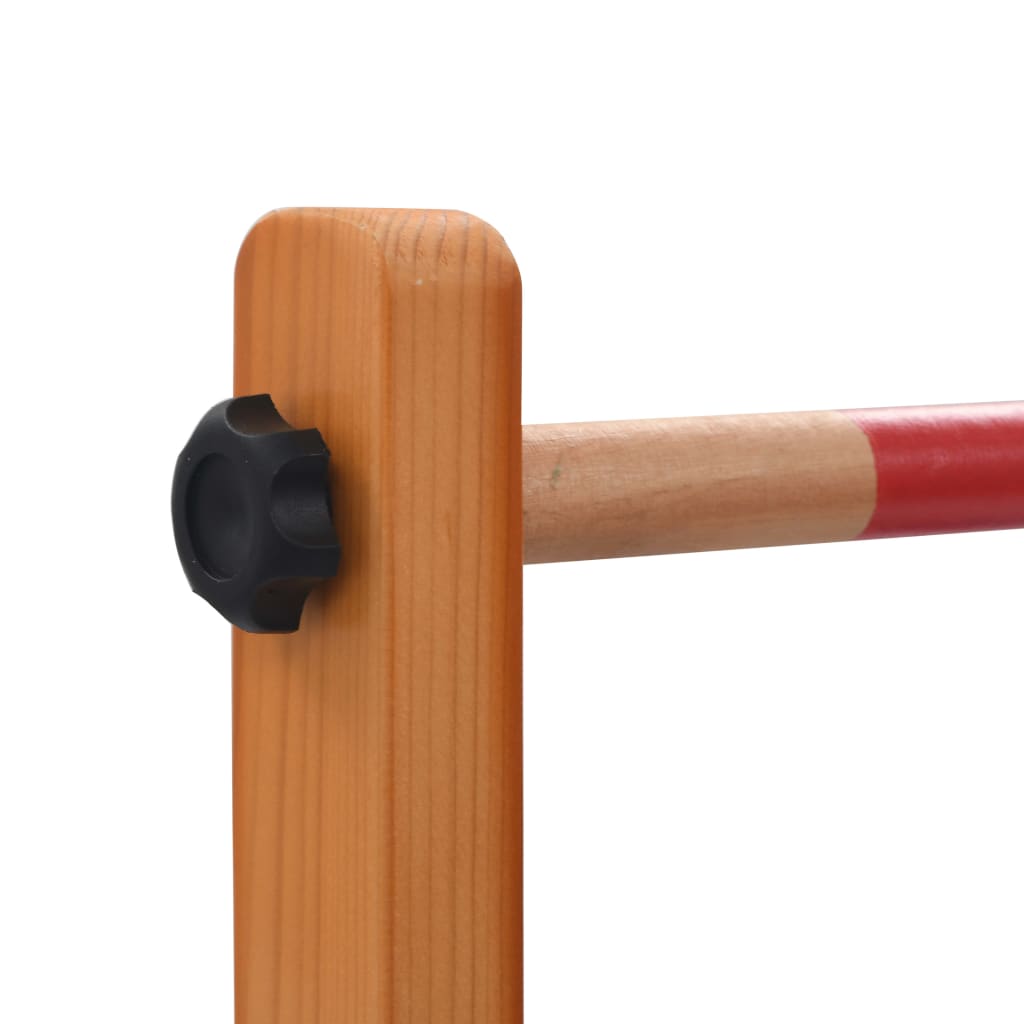 Ladder Golf Set – Spaßiges und Herausforderndes Wurfspiel für Familie und Freunde – Robuste Leiter aus massivem Kiefernholz, mit 6 Paar Bällen & Tragetasche!