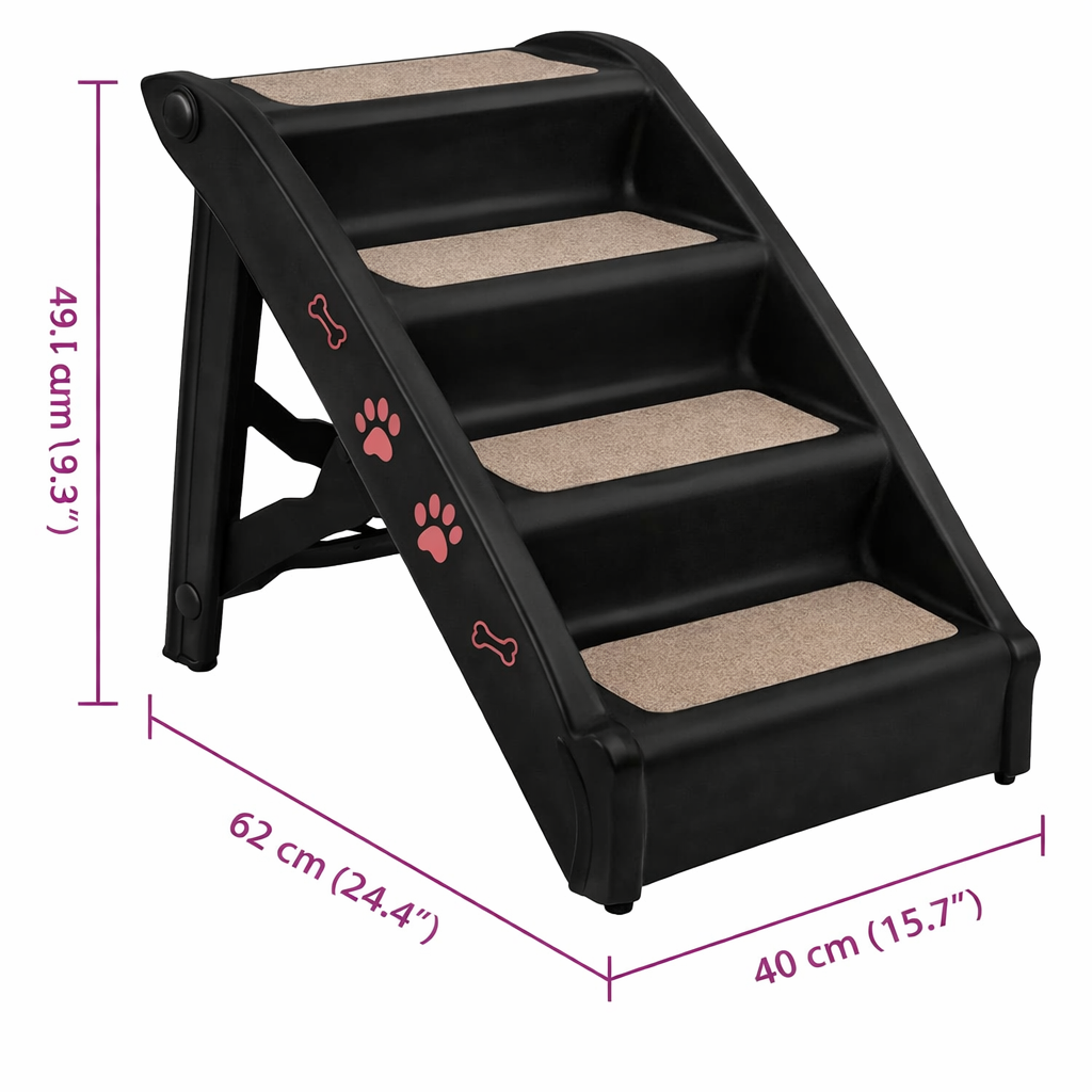 🐾 Nie mehr Springen! Faltbare Haustiertreppe für Hunde & Katzen Homeeins