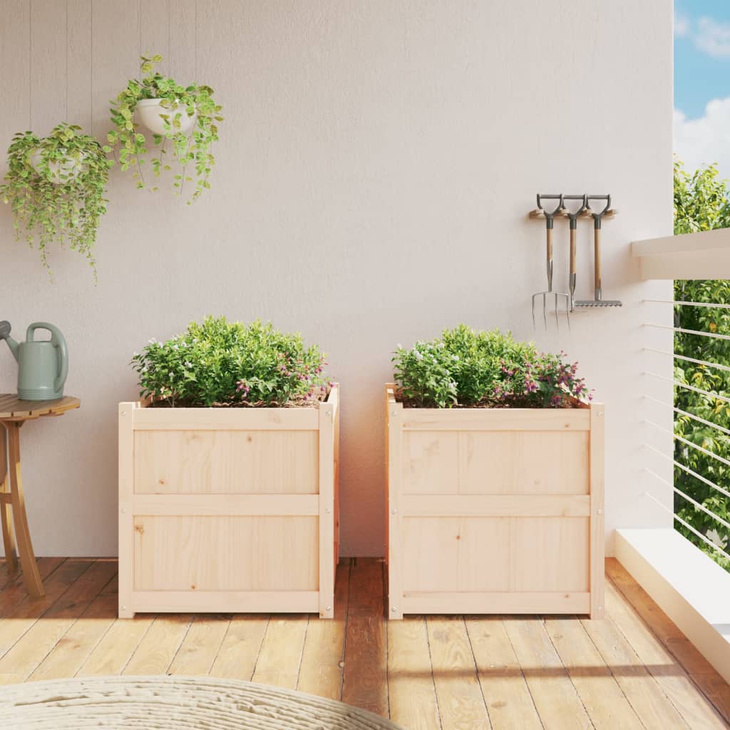 🌲 PINE CUBE PLANTER – Massiver Holz-Pflanzkasten für Garten, Balkon & Terrasse