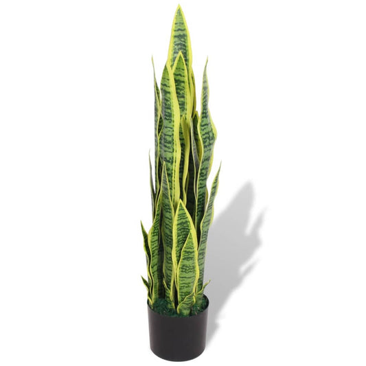 Künstliche Sansevieria / Taro Pflanze – Realistische Design-Zimmerpflanze mit Topf, pflegefrei