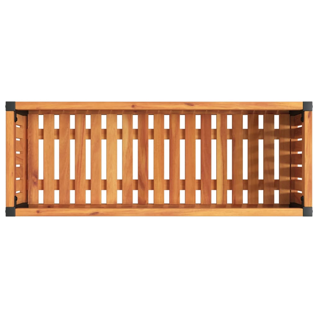 🌿 ACACIA LINE PLANTER – Edler Pflanzkasten aus Akazienholz & Stahl