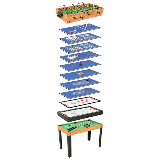 15-in-1 Multigame Tisch – 15 Spiele in einem, Ideal für Spielzimmer und Familienfeiern, Umfassende Unterhaltung für Jung und Alt!