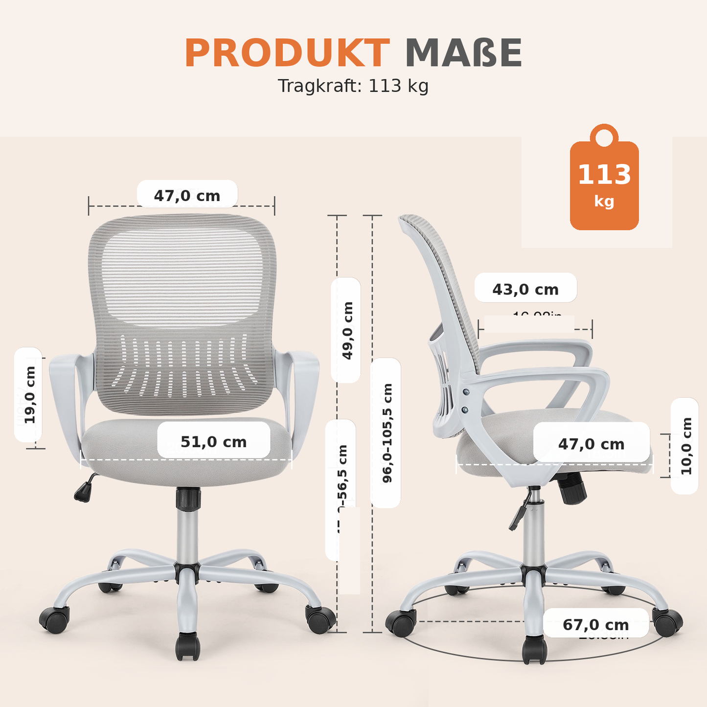Arbeiten ohne Rückenschmerzen – Ergonomischer Hochstuhl mit Fußstütze & 360° Drehung Mein Shop