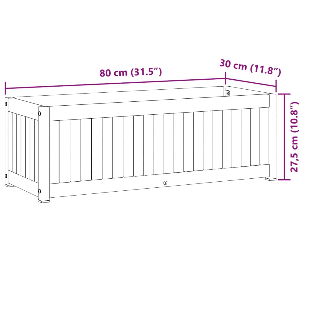 🌿 ACACIA LINE PLANTER – Edler Pflanzkasten aus Akazienholz & Stahl