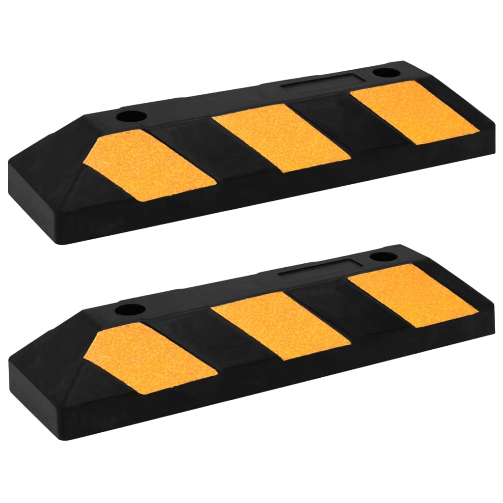 Reflective Parking Blocks, 2 pcs., 56x15x10 cm, Rubber Homeeins