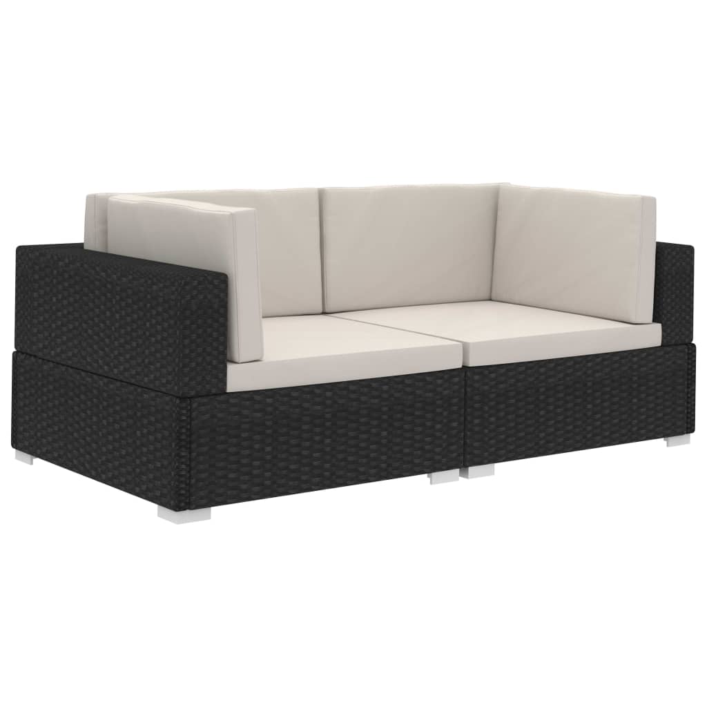 Outdoor Rattan-Ecksofa – Flexibel als 2-Sitzer, Wetterfest & Extra Komfort mit dicken Kissen