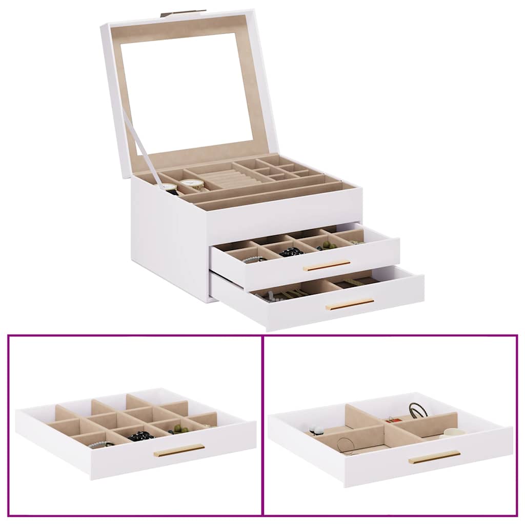 Luxus Schmuckkästchen mit 3 Ebenen – Elegante Schmuckbox mit Schubladen, Samt-Innenfutter & Ringhaltern