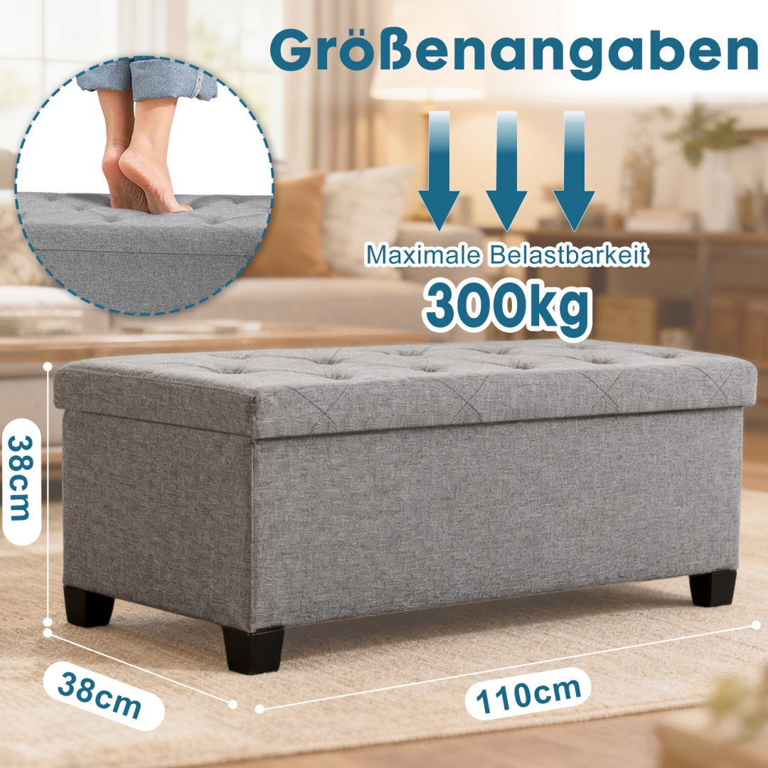 Sitzhocker mit geöffnetem Deckel