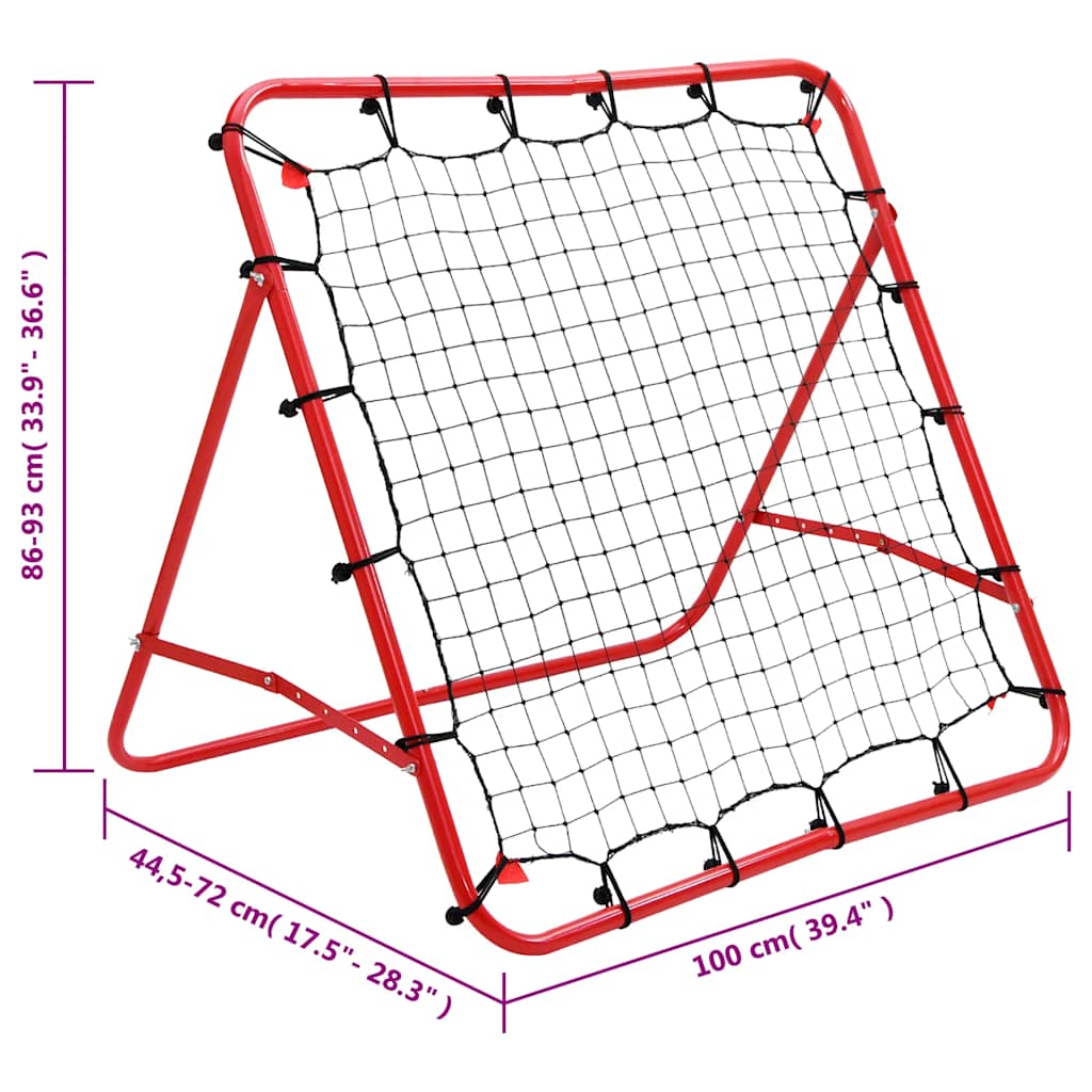 Kickback Net Goal – 4-fach verstellbarer Fußball Rebounder, Stabiler Stahlrahmen, Faltbar & Transportabel, Perfekt für Training und Skill-Verbesserung!