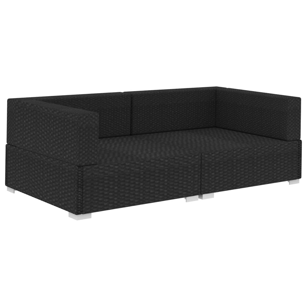 Outdoor Rattan-Ecksofa – Flexibel als 2-Sitzer, Wetterfest & Extra Komfort mit dicken Kissen