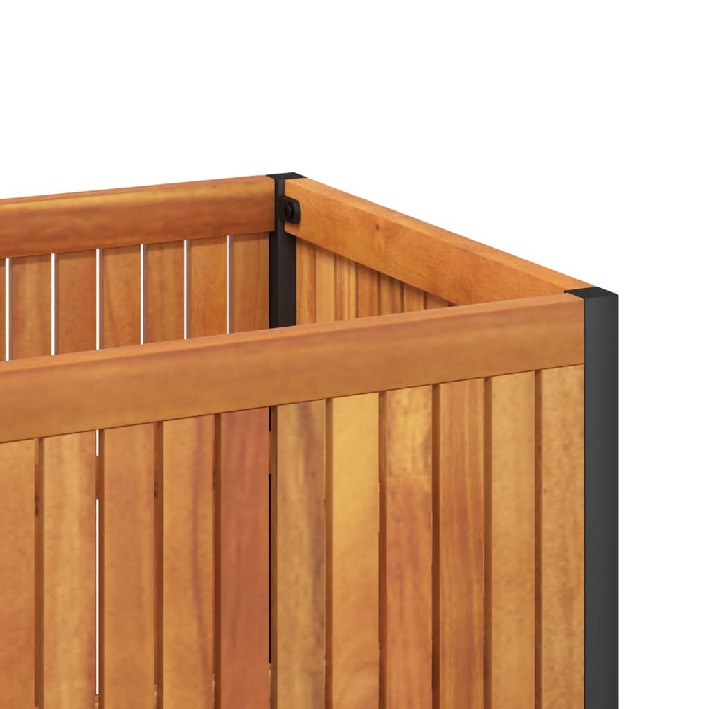 🌿 ACACIA LINE PLANTER – Edler Pflanzkasten aus Akazienholz & Stahl