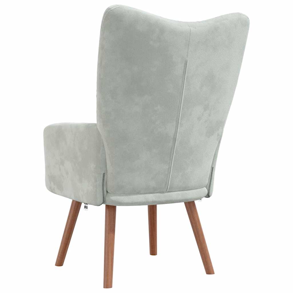 Design Samt-Sessel mit Armlehnen – Eleganter Polstersessel mit Steppung & Holzbeinen (bis 110 kg)