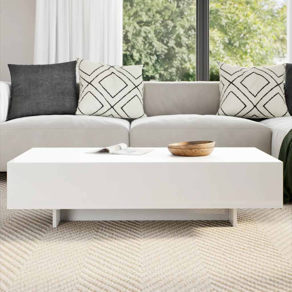 Design Couchtisch Hochglanz – Moderner Wohnzimmertisch in Schwarz oder Weiß mit eleganter Linienführung