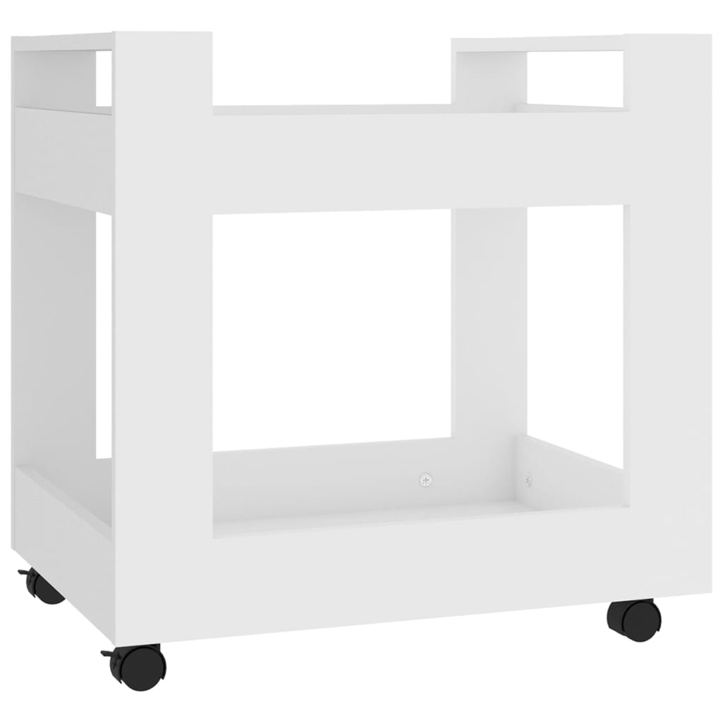 Klassischer Büro-Trolley – Weißer Aufbewahrungstrolley mit Stauraum für Papiere, Dokumente und mehr, Schreibtisch Organizer