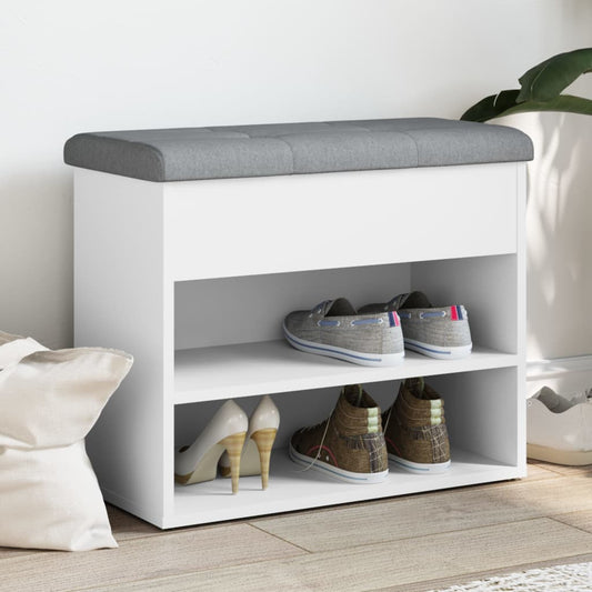 Moderne Schuhbank mit Sitzpolster – Platzsparende Flurbank mit Stauraum bis 110 kg belastbar