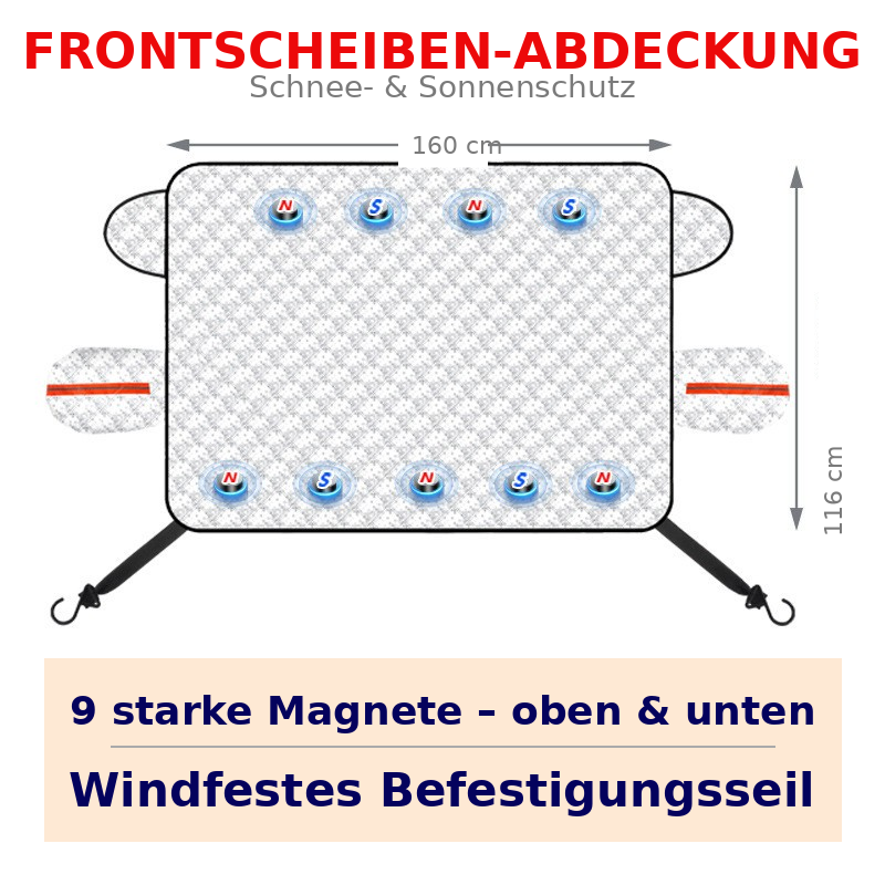 ❄️☀️ Premium Auto-Windschutzscheibenabdeckung – Ganzjahresschutz in Sekunden Mein Shop